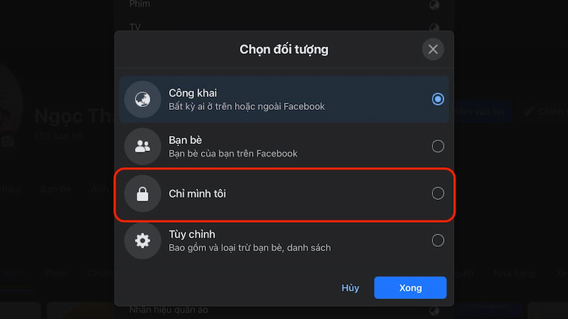 Ẩn danh sách trang đã thích trên Facebook