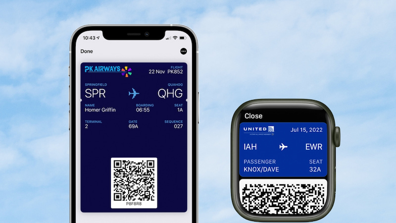 Apple Wallet có thể thêm cả vé máy bay