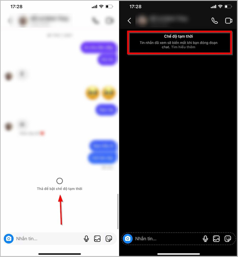 Bật chế độ tin nhắn tạm thời trên Instagram