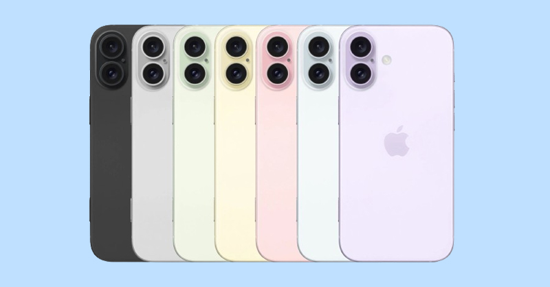 Các phiên bản màu sắc có thể xuất hiện trên iPhone 16 Plus