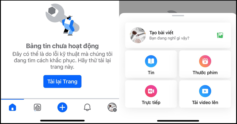 Chọn biểu tượng dấu + để thêm story trên Facebook