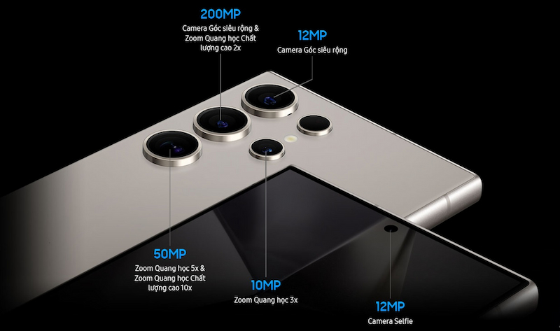 Galaxy S24 Ultra cải tiến với camera zoom 5x 50MP