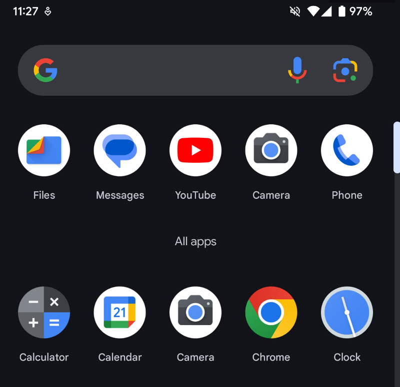 Giao diện Pixel Launcher trên Android 15 DP2