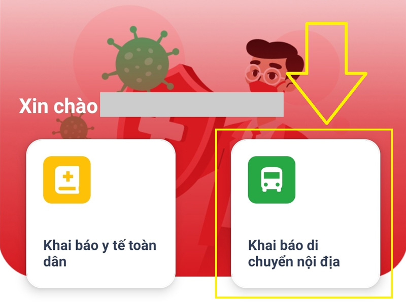 Khai báo di chuyển nội địa trên VNeID