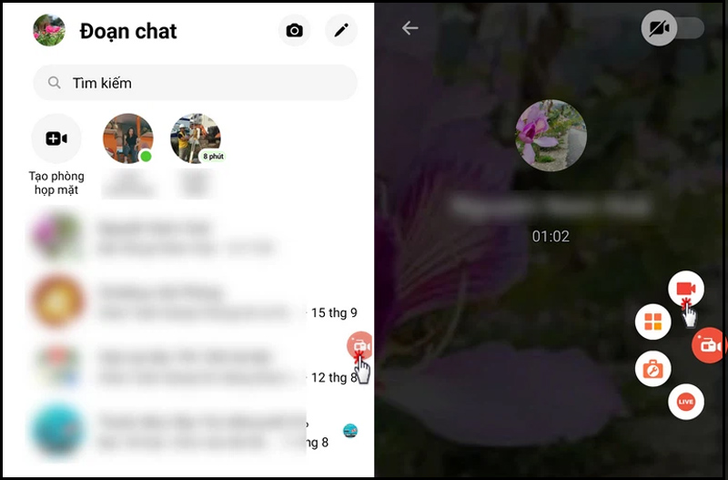 Kích hoạt AZ Screen Recorder để ghi âm cuộc gọi Messenger