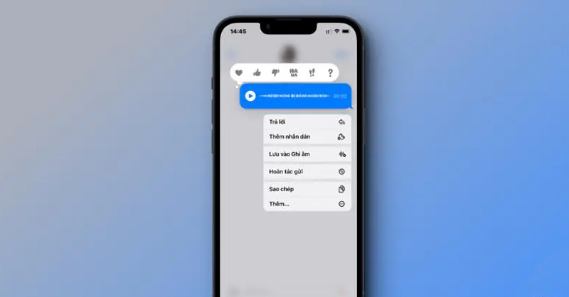 Lưu tin nhắn âm thanh trên iOS 17