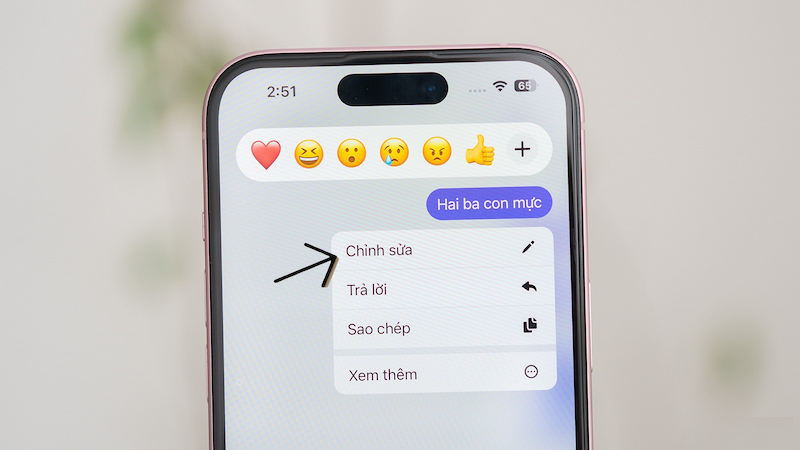 Messenger cho phép chỉnh sửa tin nhắn đã gửi