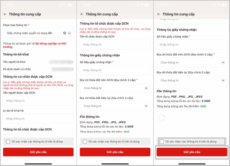 Nộp sổ đỏ qua VNeID