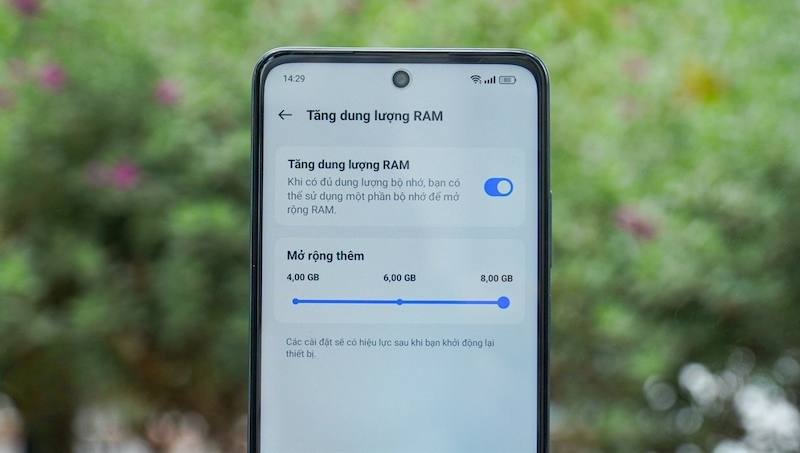 Realme C65 có khả năng tăng dung lượng RAM 