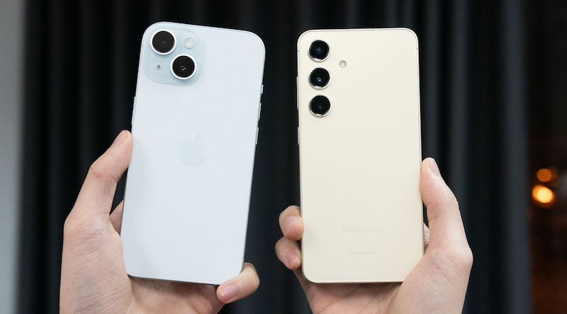 So sánh Samsung S24 và iPhone 15 về thiết kế
