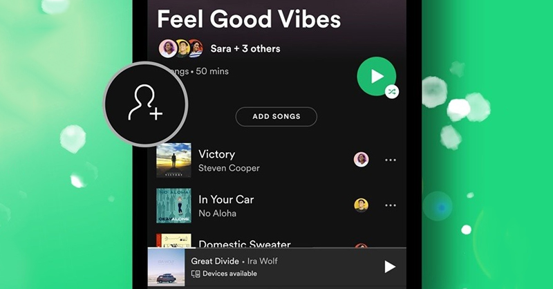 Spotify cho phép người dùng thêm cộng sự vào danh sách phát