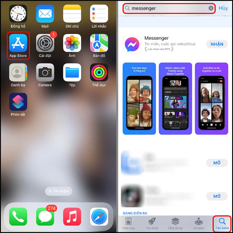 Tải Messenger trên App Store