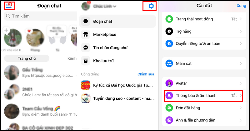 Tắt âm thanh tin nhắn Messenger trên điện thoại iPhone