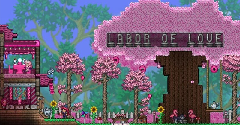 Terraria cho phép người dùng phiêu lưu và khám phá các vùng đất mới