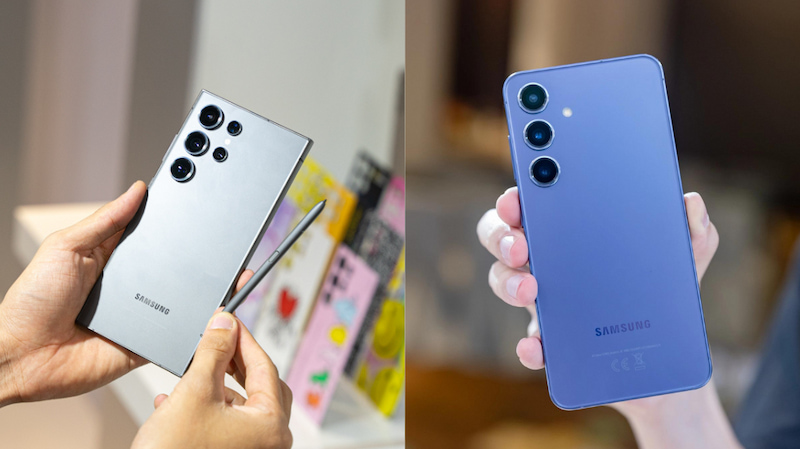 Thiết kế khác biệt trên Samsung Galaxy S24 và S24 Ultra