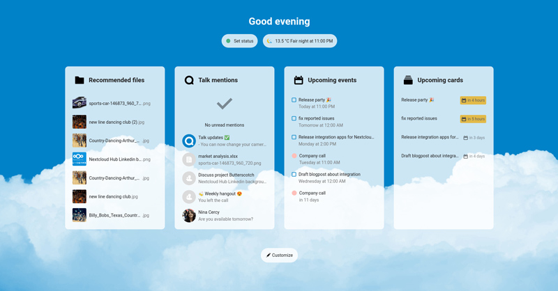 Tính năng Nextcloud Hub