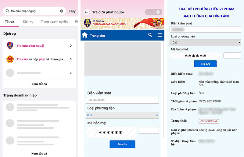 Tra cứu phạt nguội online trên MoMo