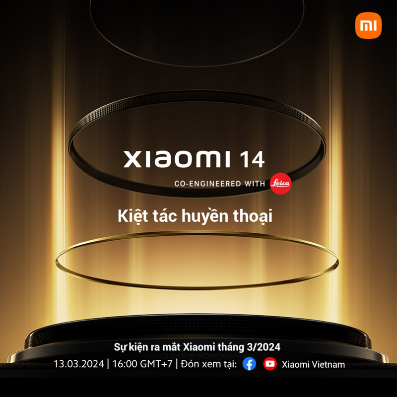 Xiaomi 14 sẽ ra mắt tại Việt Nam vào ngày 13 tháng 3