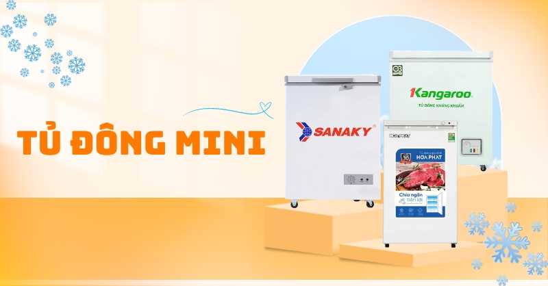 Top tủ đông mini tiết kiệm không gian cho căn hộ nhỏ