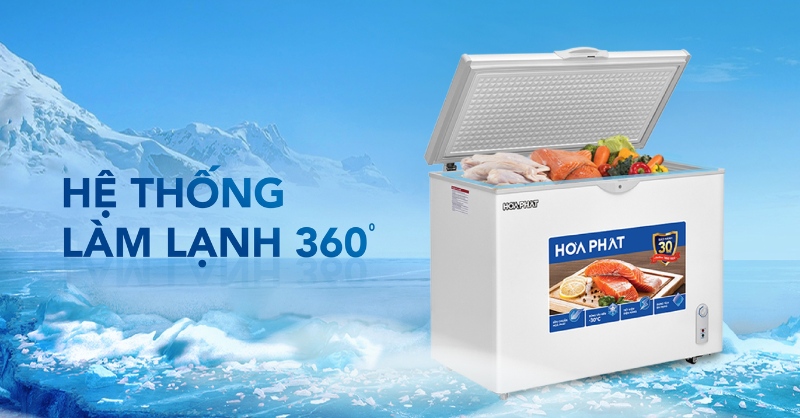 Công nghệ làm lạnh 360 độ đảm bảo sự tuần hoàn không khí lạnh