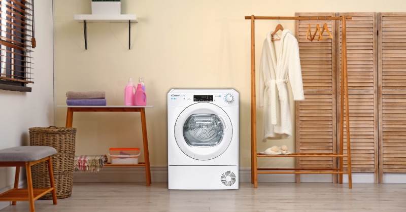 Máy sấy quần áo Candy tạo điểm nhấn đẹp mắt cho không gian nội thất