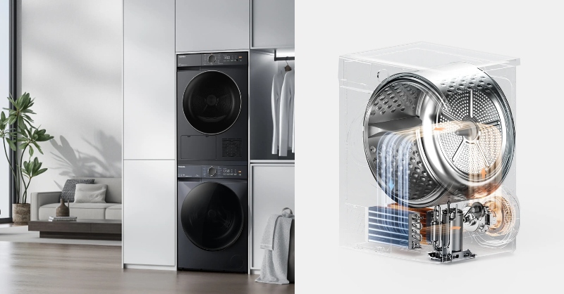 Máy sấy quần áo Toshiba sấy khô hiệu quả, tiết kiệm