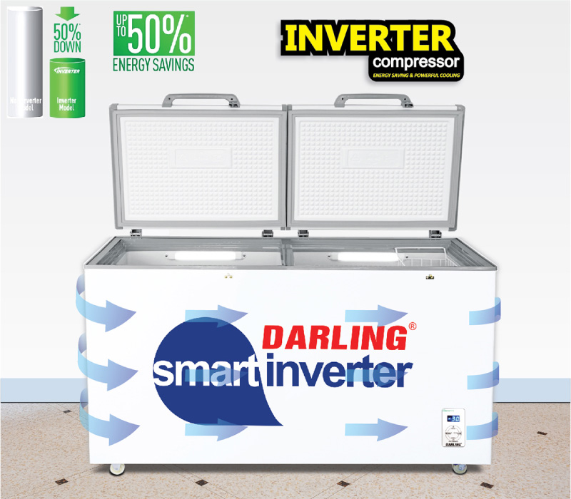 Tủ Đông Mát Darling Inverter 450 Lít DMF-4699WSI-2