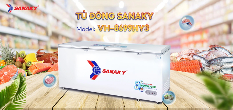 Tủ Đông Sanaky Inverter 761 Lít VH-8699HY3