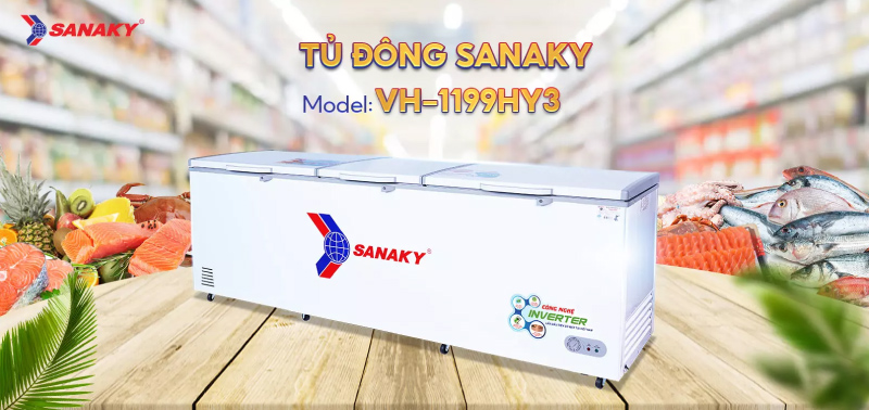 Tủ Đông Sanaky Inverter 900 Lít VH-1199HY3