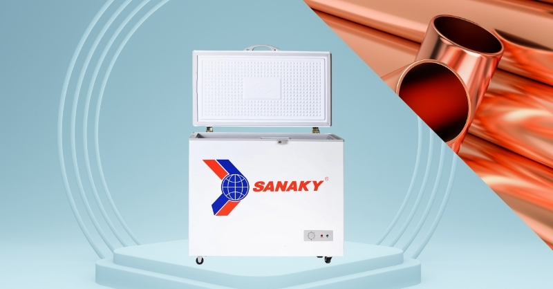 Tủ Đông Sanaky VH-2299HY2 sử dụng dàn lạnh bằng đồng