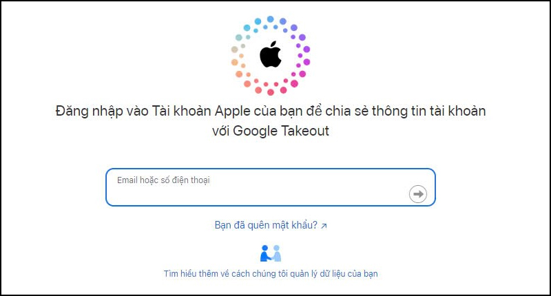 Đăng nhập vào Apple ID và nhấn vào dấu mũi tên