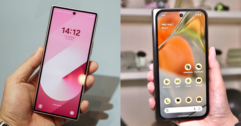 Màn hình phụ của Galaxy Z Fold 6 và Pixel 9 Pro Fold