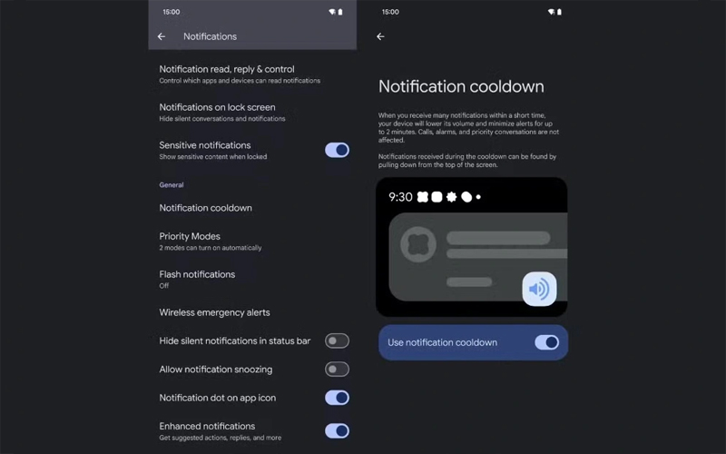 Tính năng Notification Cooldown có thể sẽ xuất hiện trên Android 16