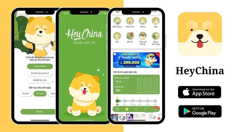 HeyChina là ứng dụng học tiếng Trung do người Việt phát triển
