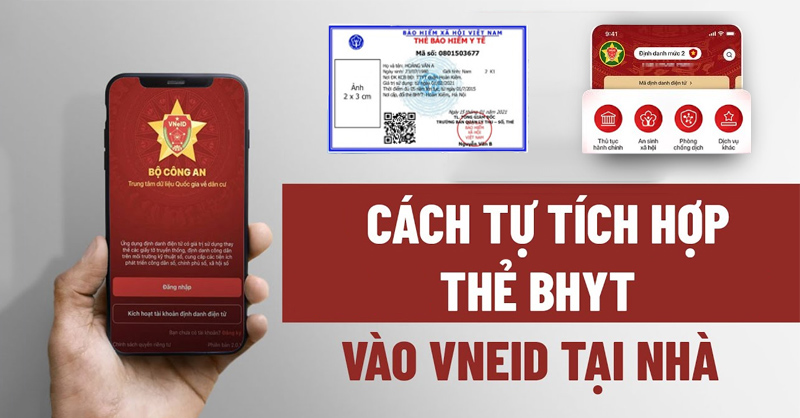 Hướng dẫn tích hợp thẻ BHYT vào VNeID trên điện thoại 