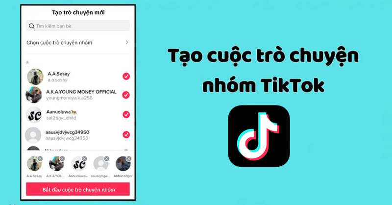 Tính năng trò chuyện nhóm trên TikTok