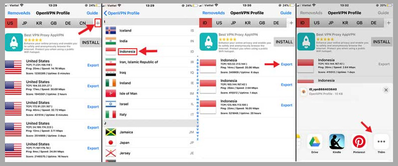 Thêm ngôn ngữ Indonesia trong ứng dụng Best VPN Proxy OvpnSpider