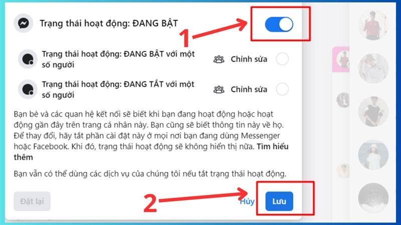 Bật trạng thái hoạt động và nhấn Lưu