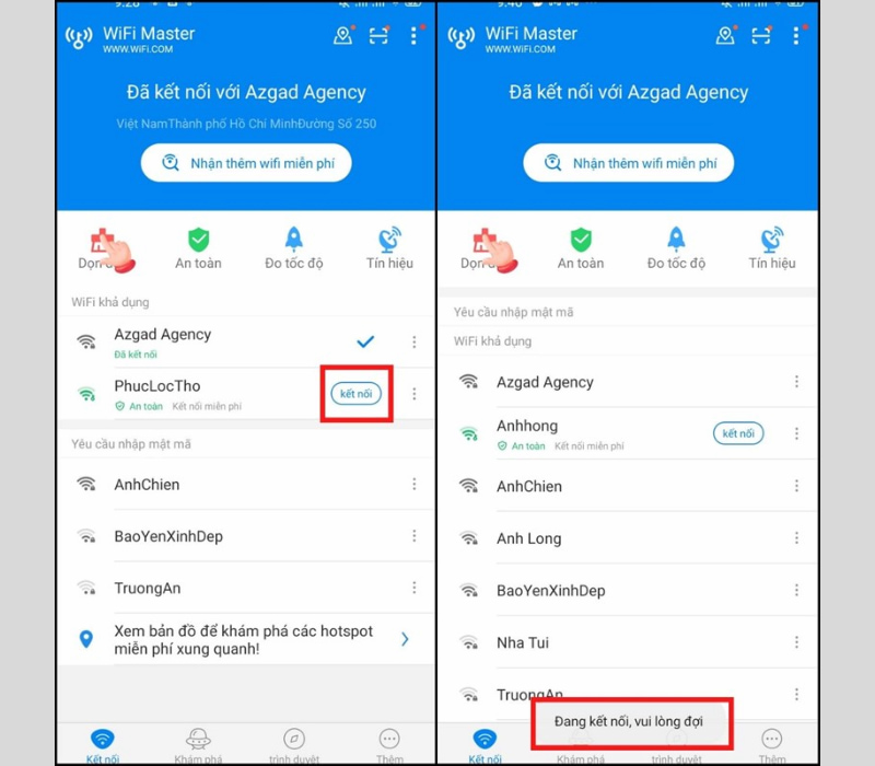 Bắt wifi miễn phí trên WiFi Master