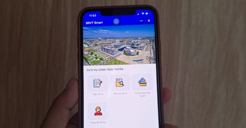 BR-VT Smart được tích hợp nhiều tính năng dịch vụ công trực tuyến