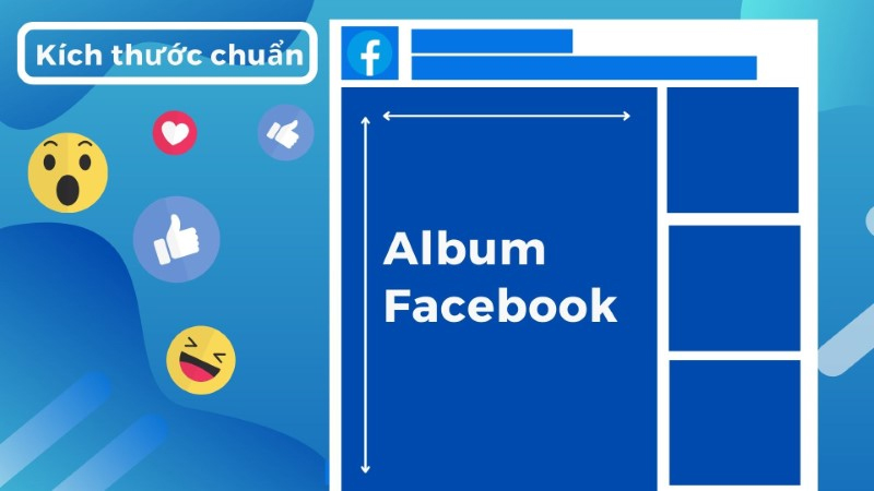 Các album Facebook khác nhau sẽ có kích thước không giống nhau