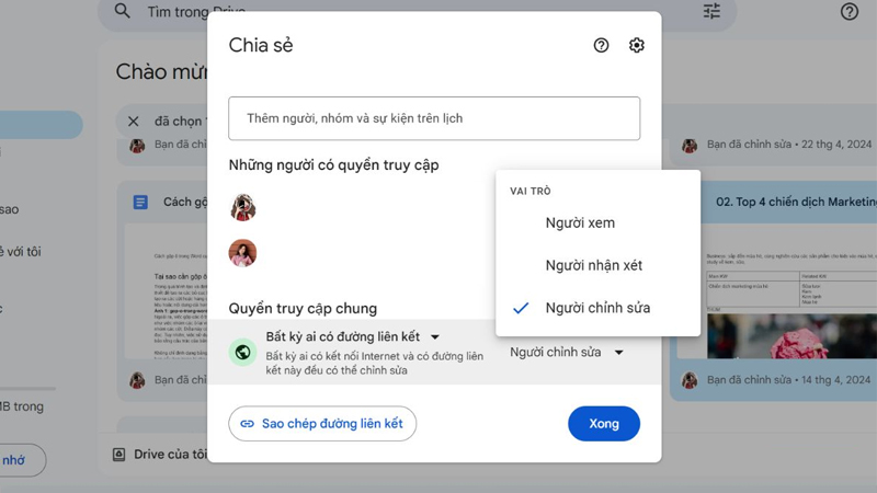 Các chế độ Xem trên Google Drive