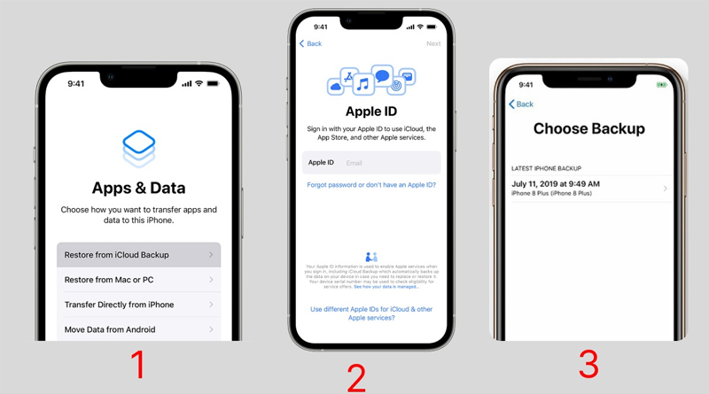 Khôi phục cài đặt gốc trên iPhone mới và sao lưu dữ liệu