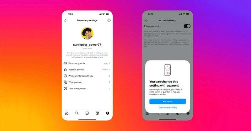 Thay đổi cài đặt mặc định trên Instagram Teen Accounts