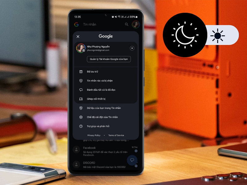 Chế độ Dark Mode đem đến trải nghiệm nhắn tin thoải mái cho mắt