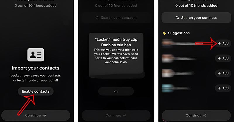 Add bạn bè từ danh bạ điện thoại Android