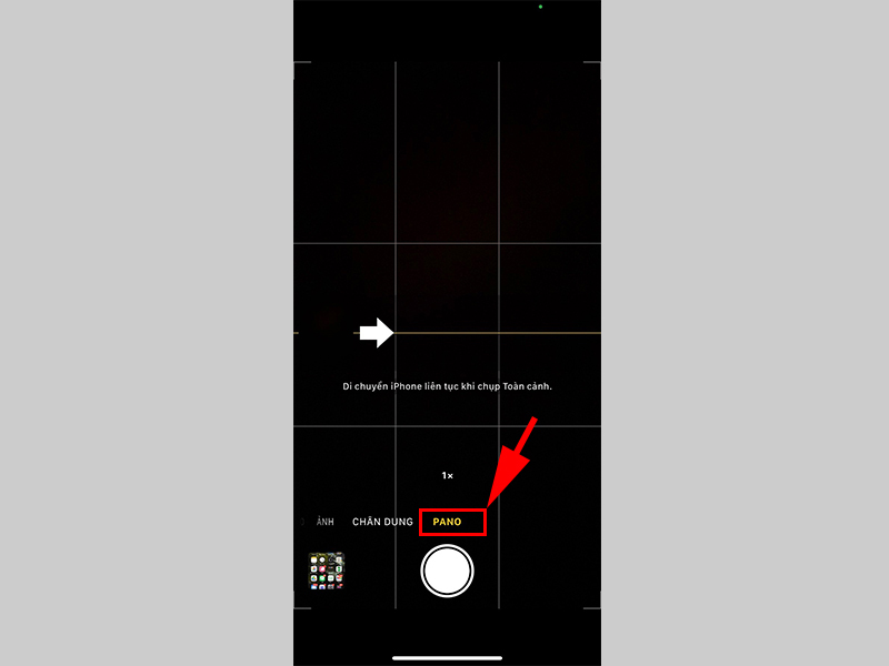 Chọn vào chế độ Panorama trên điện thoại iPhone