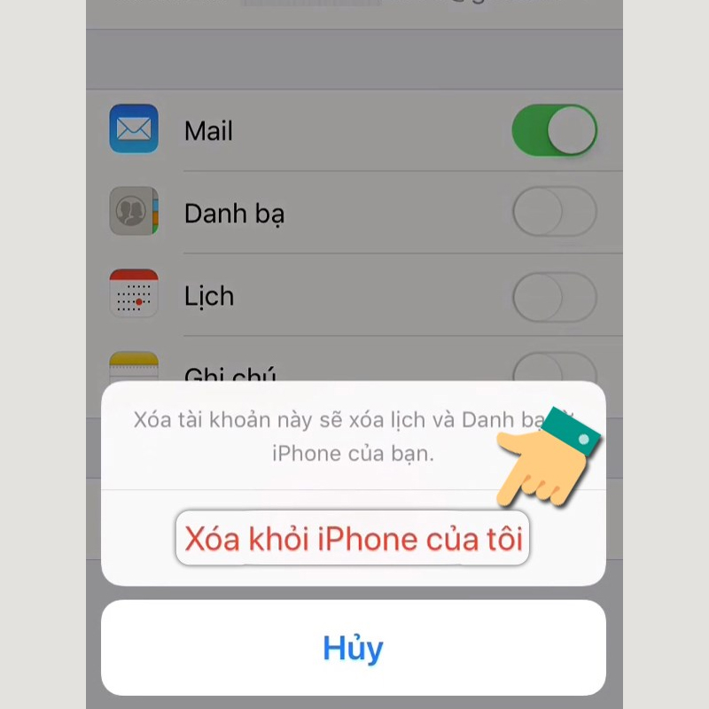 Chọn Xóa khỏi iPhone của tôi để hoàn tất