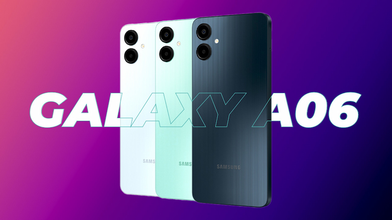 Samsung Galaxy A06 được chế tác gọn nhẹ, thanh mảnh hơn