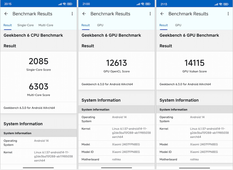 Điểm hiệu năng Xiaomi 14T Pro trên GeekBench 6